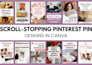 design pinterest pins for etsy and buisness in canva